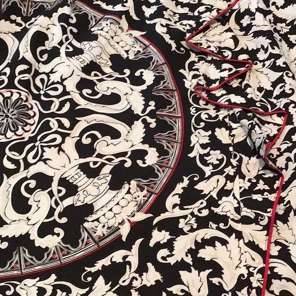 WHBM Damask Silk Blend Pencil Skirt, EUC - Picture 5 of 7